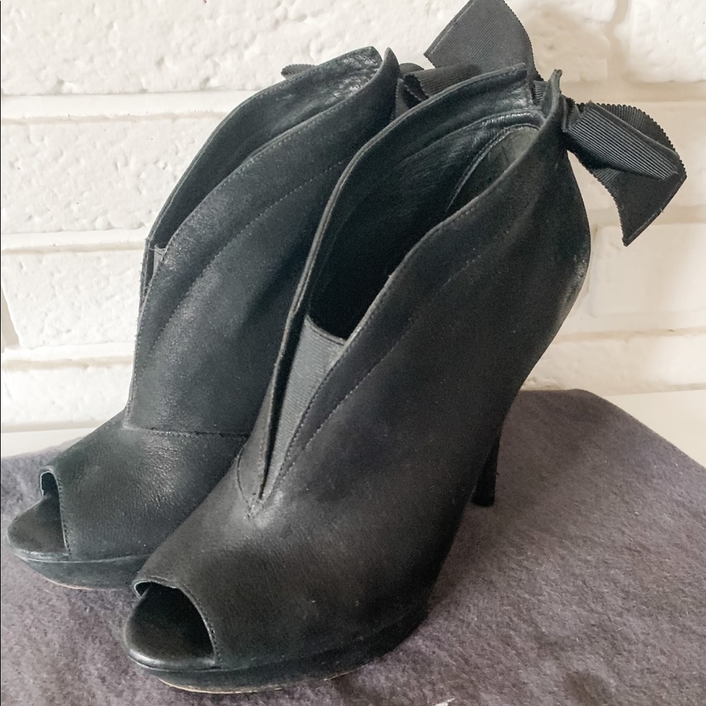 Vera Wang Bootie Peep Toe Heels